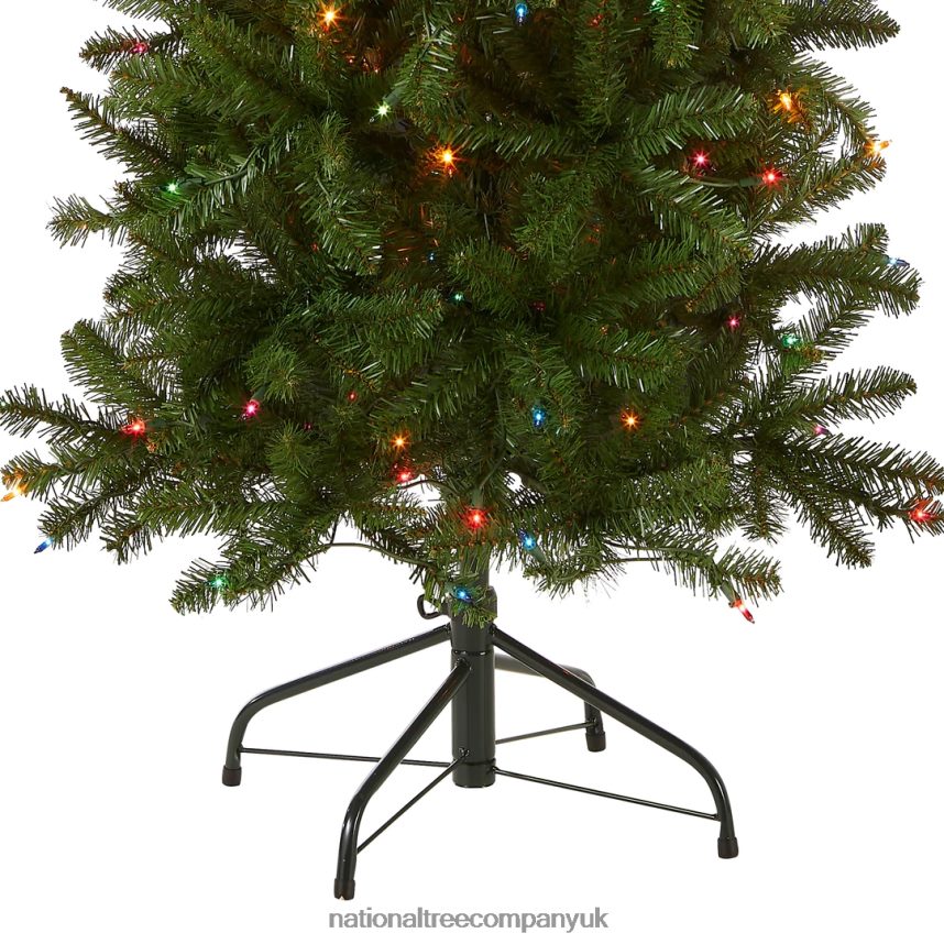 Trees | National Tree Company Artificial Pre-Lit Slim Christmas Tree Green Kingswood Fir Multicolor Lights Includes Stand 65 Feet F2L4F26